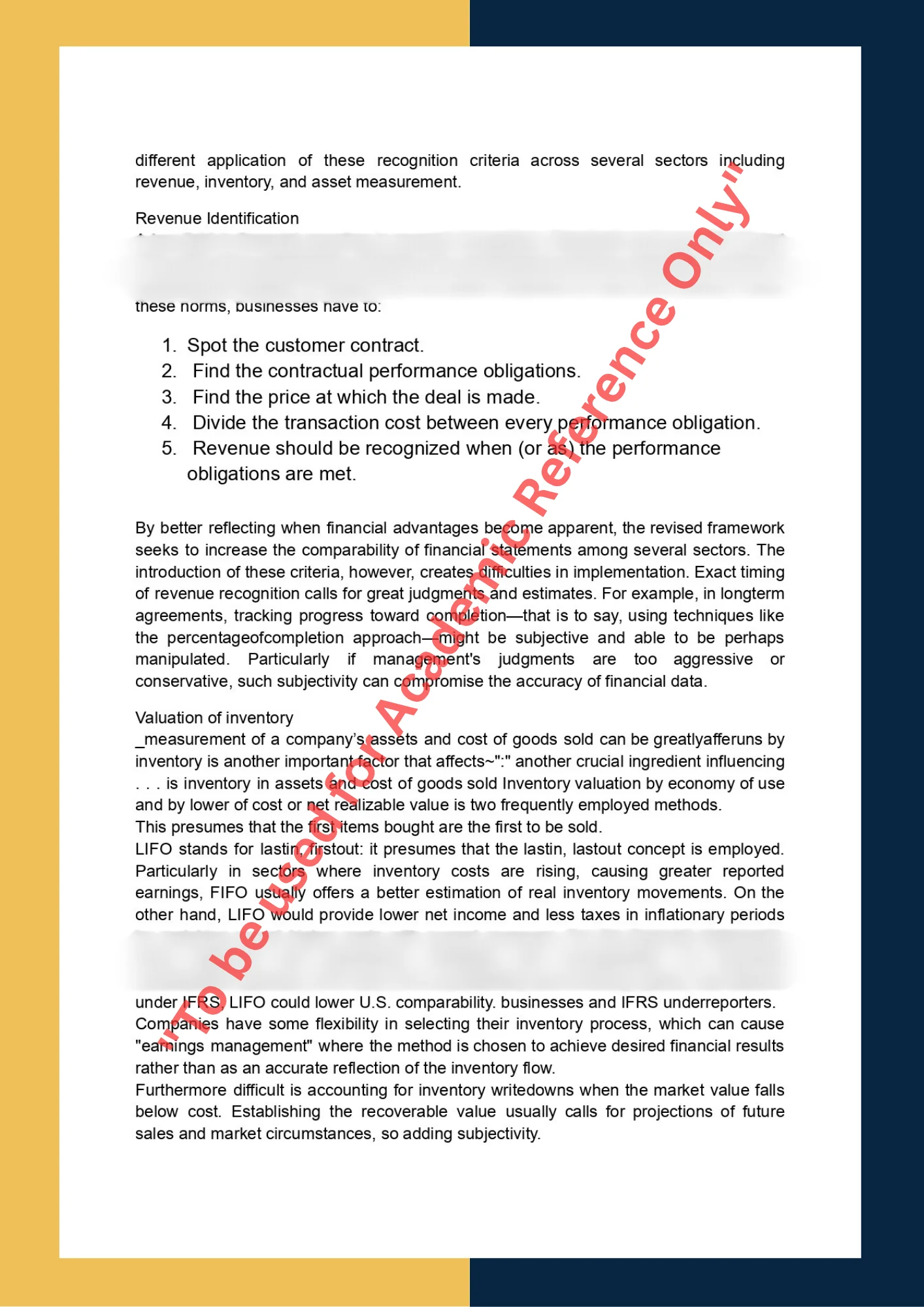 Assignment Sample Of Subject ACCT 201-Intermediate Accounting I 1